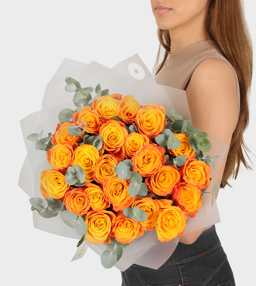 24 Orange Roses