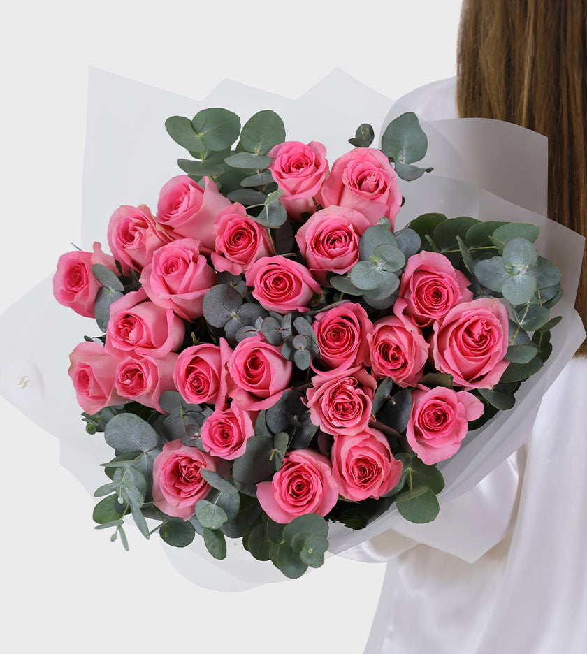 24 Pink Roses