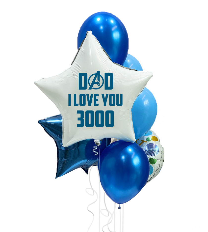 Dad I Love You 3000 Balloon Package