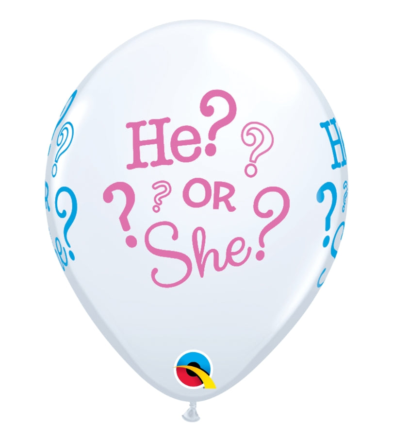 gender reveal latex balloon with helium – biodegradable and perfect for baby showers