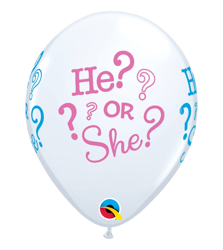 gender reveal latex balloon with helium – biodegradable and perfect for baby showers