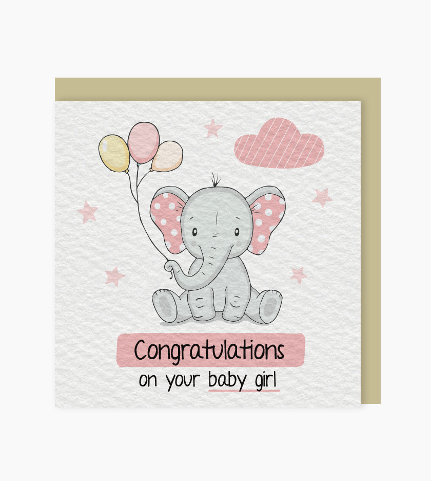 Congratulations On Your Baby Girl Premium Card