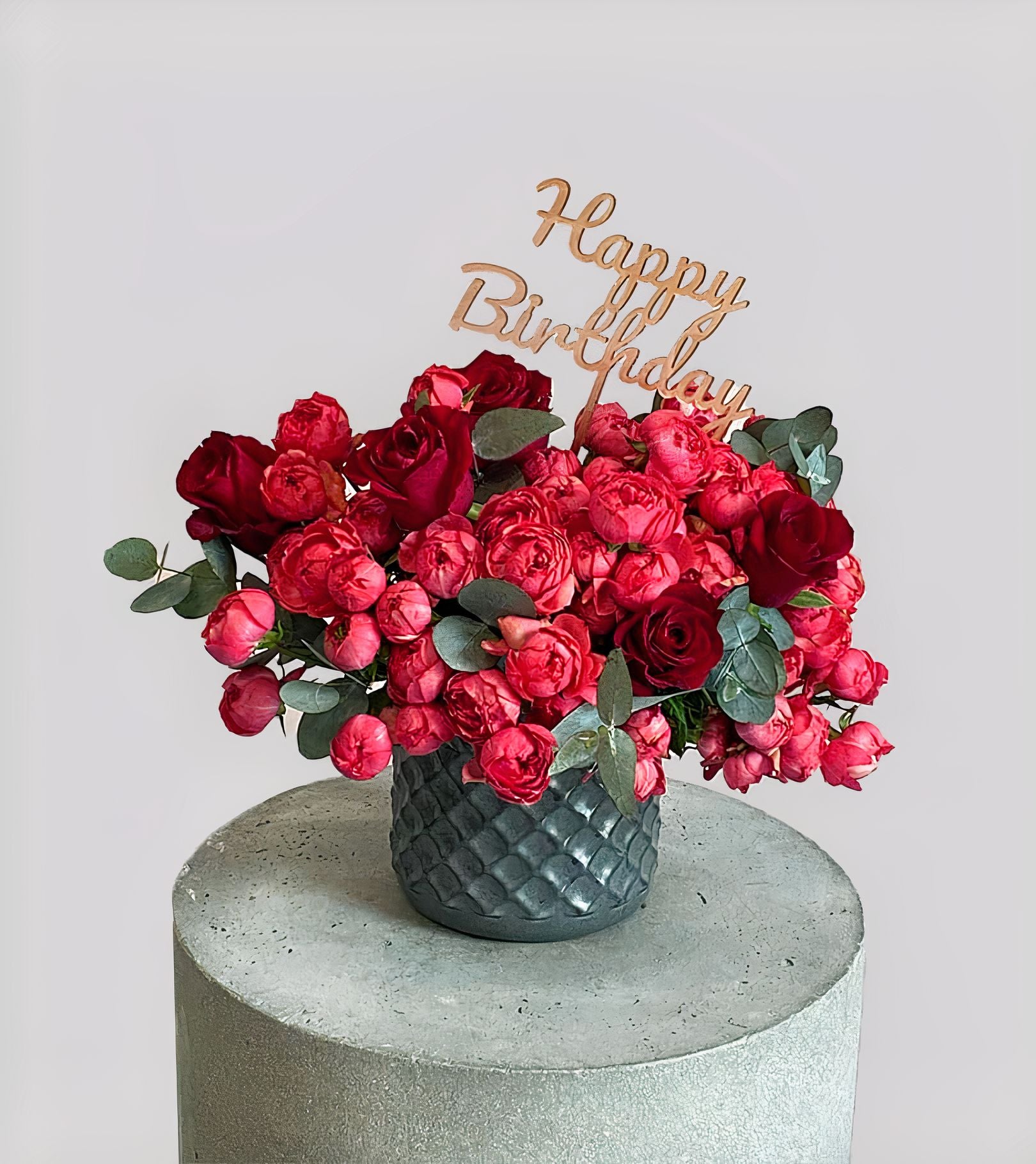 Raspberry Birthday Vase