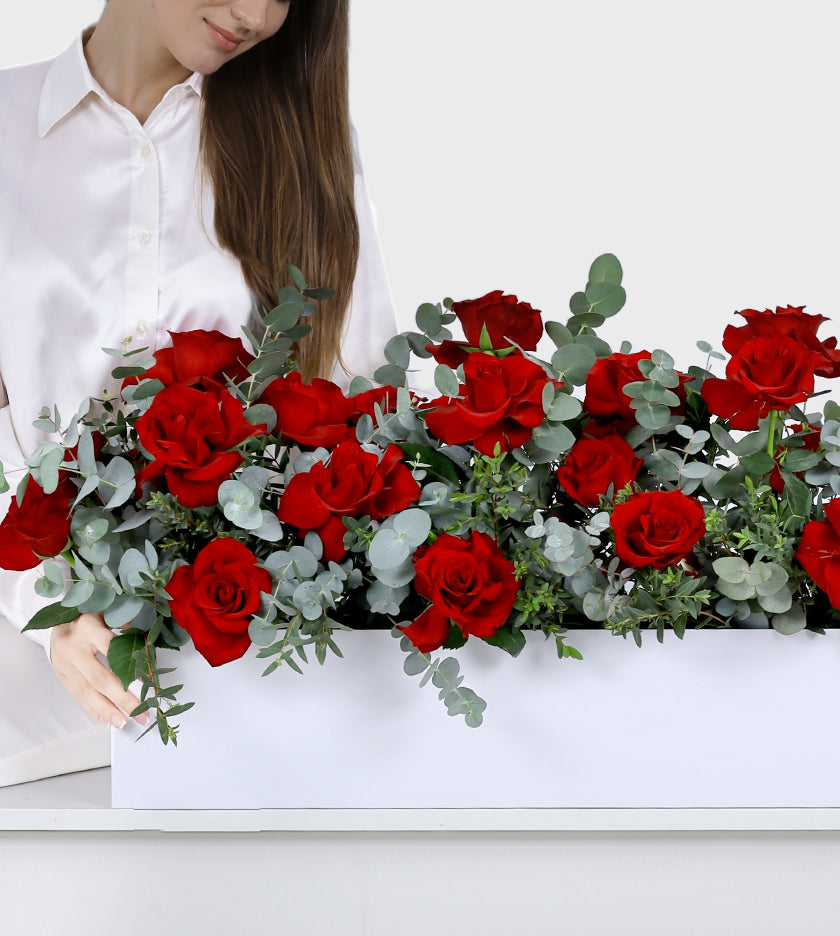 Red Rose Flower Box