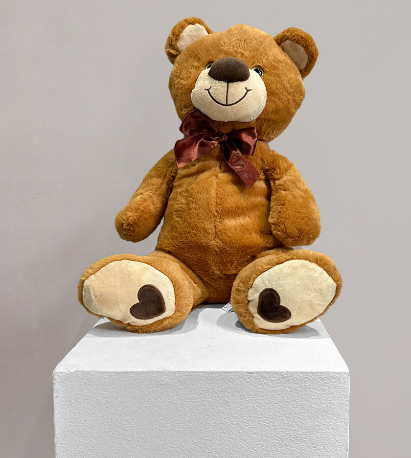 natural flowers and 50cm brown teddy bear – expertly designed floral gift set in UAE