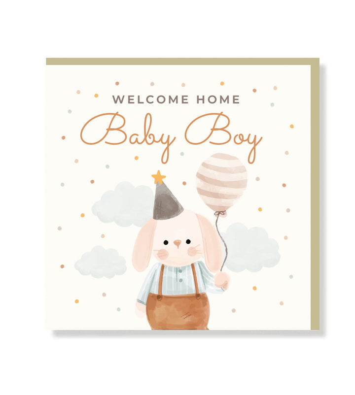 Celebrate the birth of a Baby Boy and congratulate the lucky couple with this card.