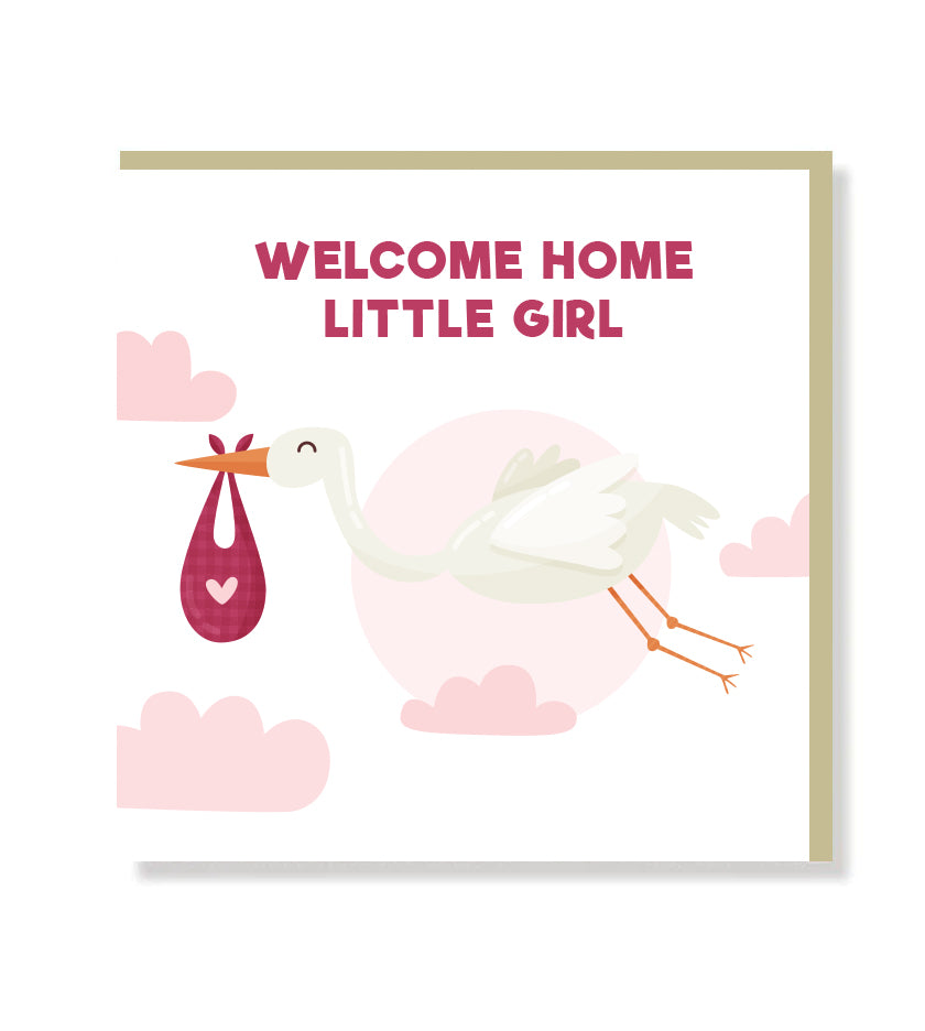 Welcome Home Little Girl Premium Card