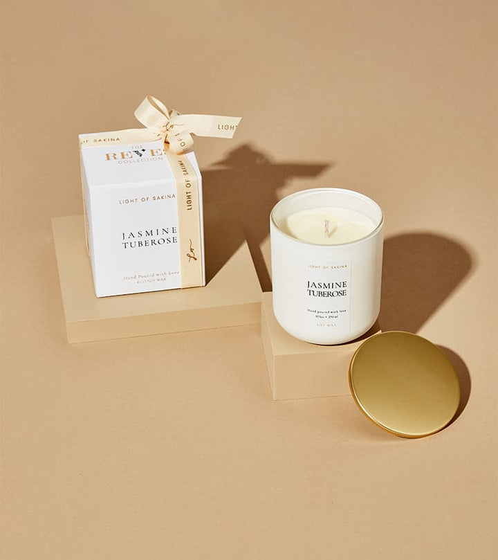 Jasmine Tuberose Candle by Light of Sakina