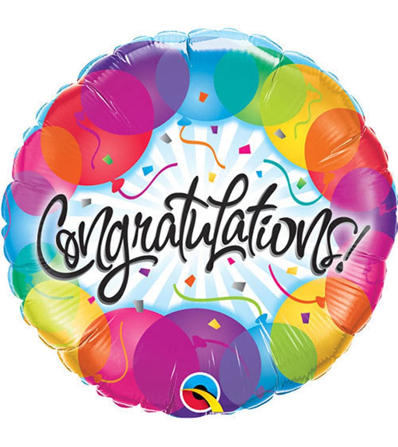 Congratulations Colorful Foil Balloon