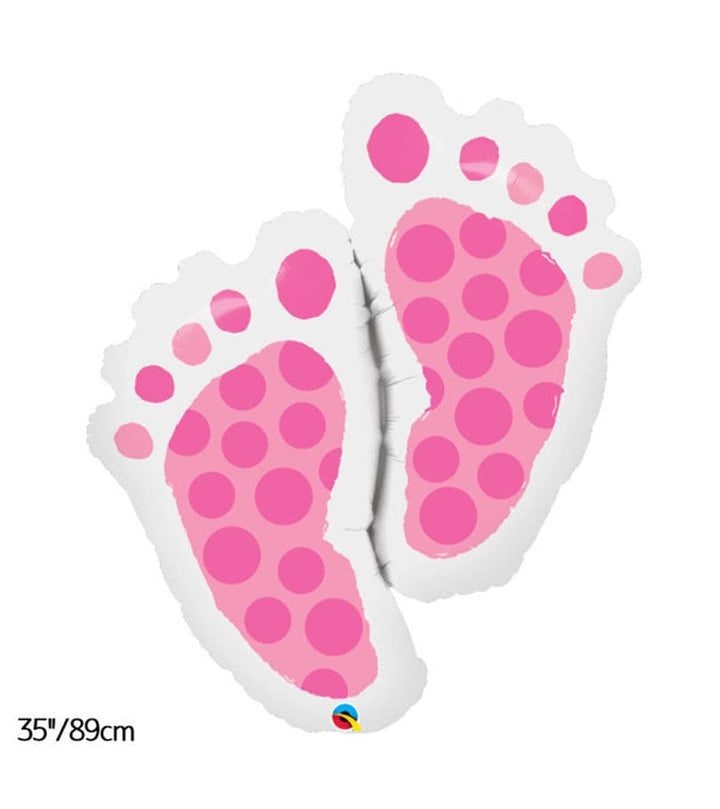 Giant Baby Feet Pink Foil Balloon