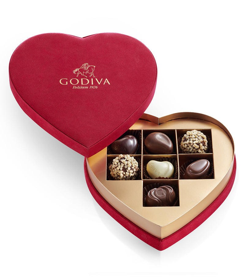 Godiva Coeur Gift Box Red 7 pc