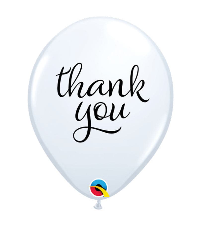 Simply Thank You White Rubber Balloon