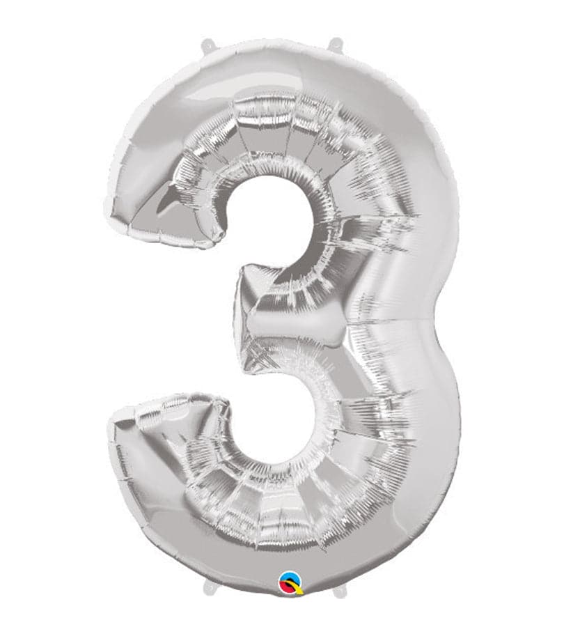 Super Shape Number 3 Foil Balloon