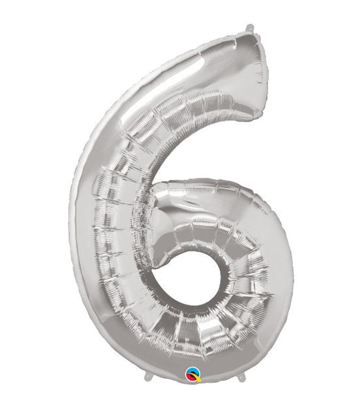 Super Shape Number 6 Foil Balloon