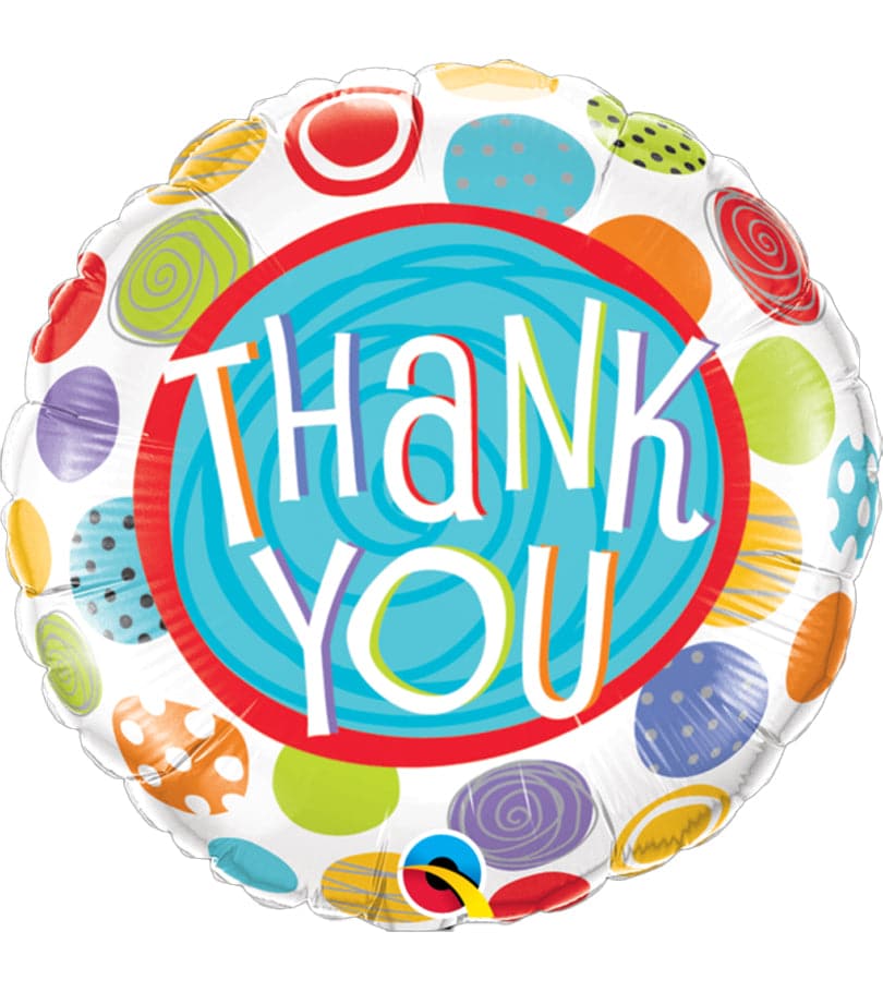 Thank You Patterned Dots Foil Balloon