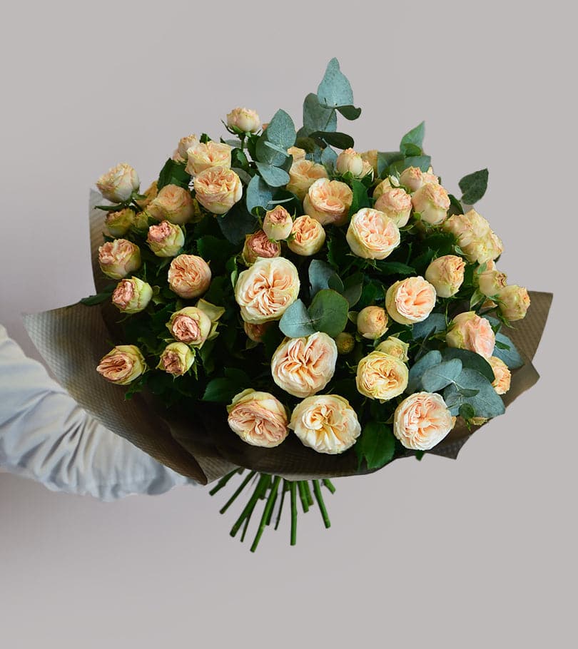 Peach Spray Rose Bouquet