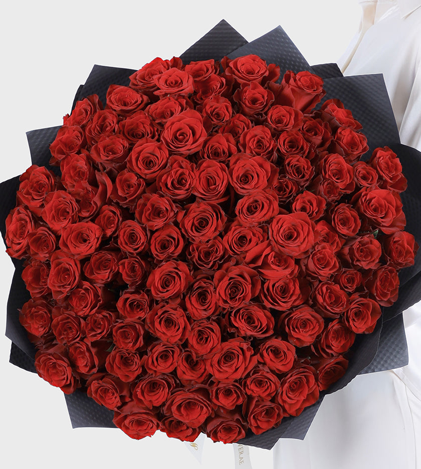 100 Beauty-Full Roses Bouquet