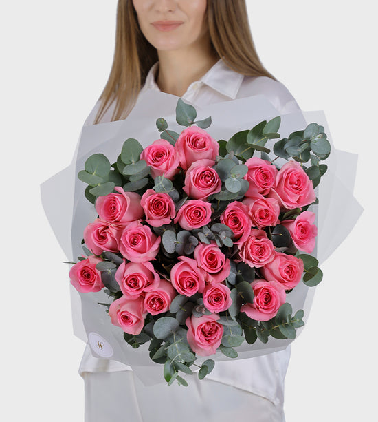 24 وردة وردية