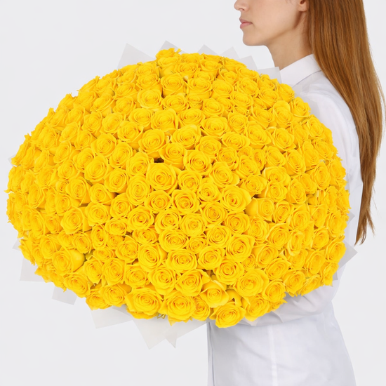 200 وردة صفراء