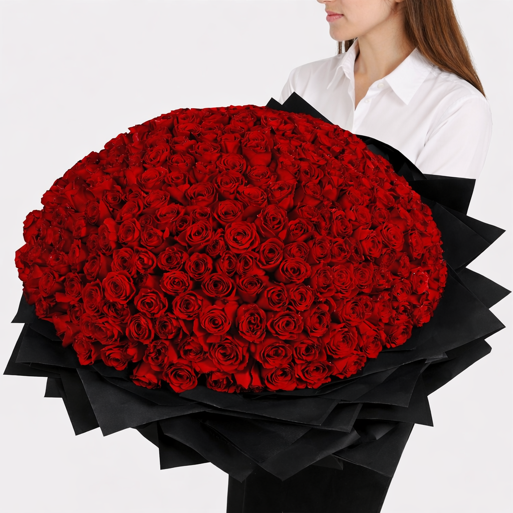 300 وردة حمراء