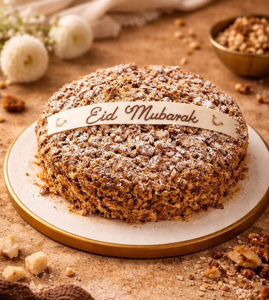 Eid Crescent Crunch Cake