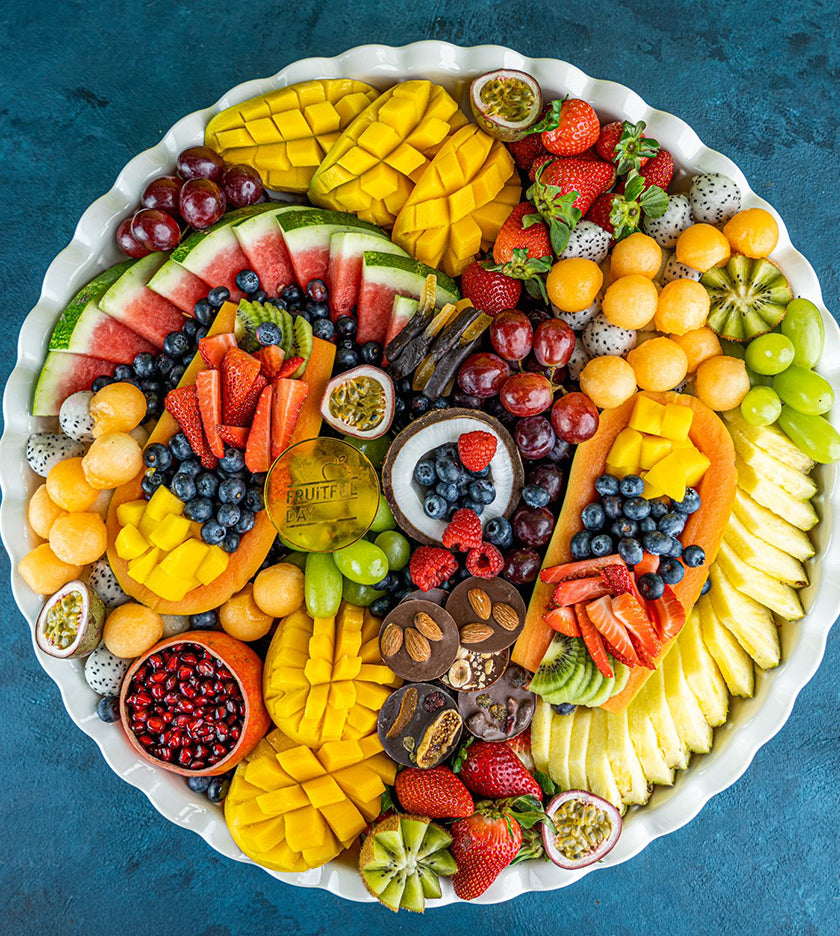 Fruit Lover's Paradise Platter - 50 cm White