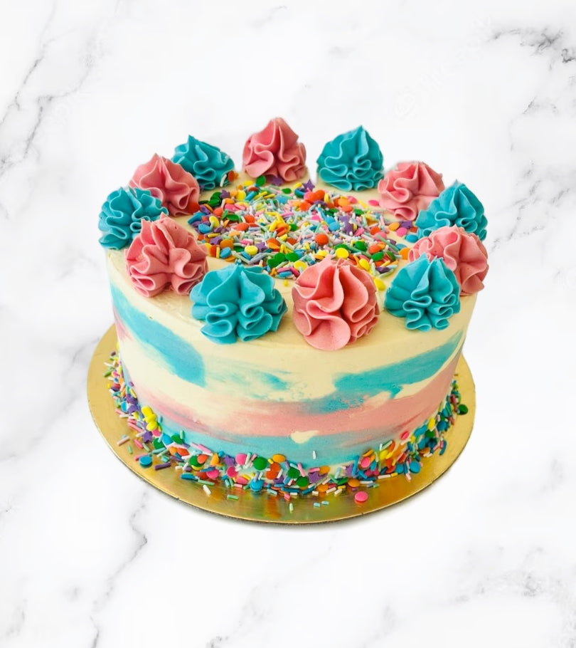 Gender Reveal Cake by Pastel Cakes