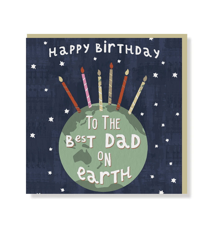 Greeting card with matt finish lettering and beige envelope, blank inside for personal message
