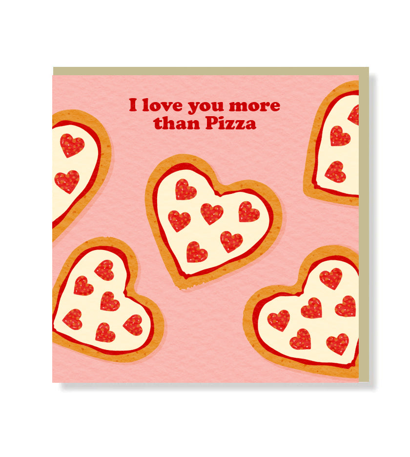 Greeting card with matt finish lettering, blank inside for personal message, includes beige envelope