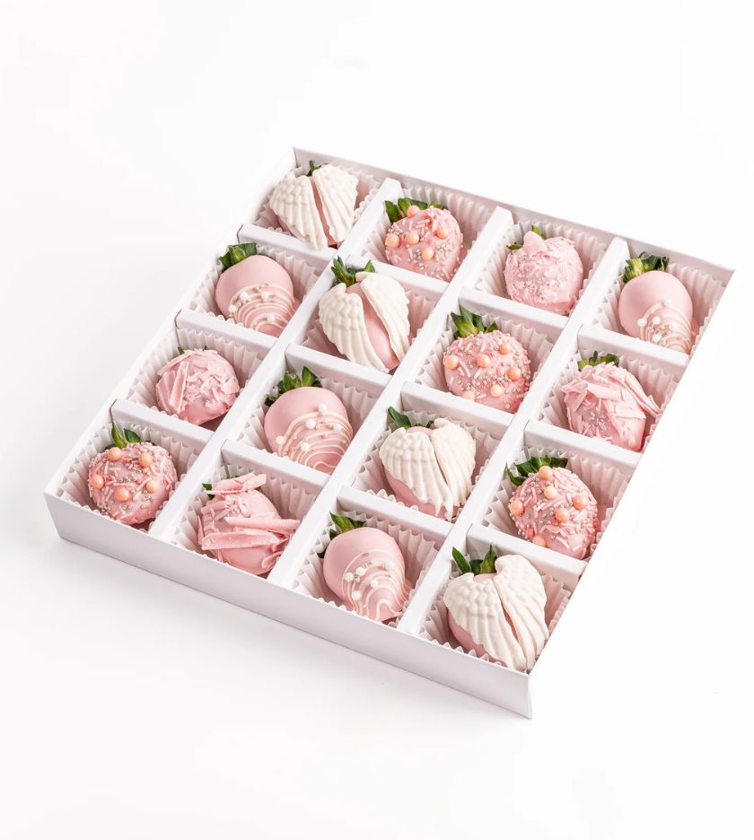 Angel Wings Strawberry Chocolates 16pcs Gift Box by NJD