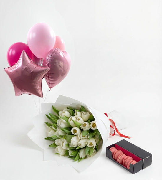 White Tulip Macaron Bundle