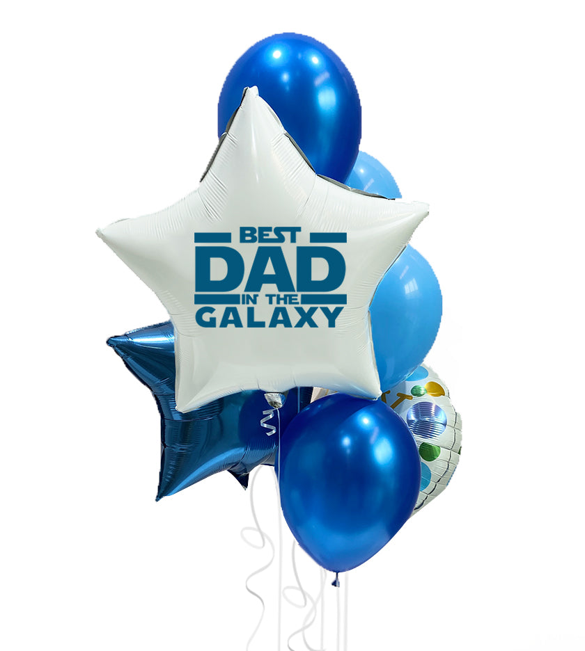 Best Dad In The Galaxy Balloon Package