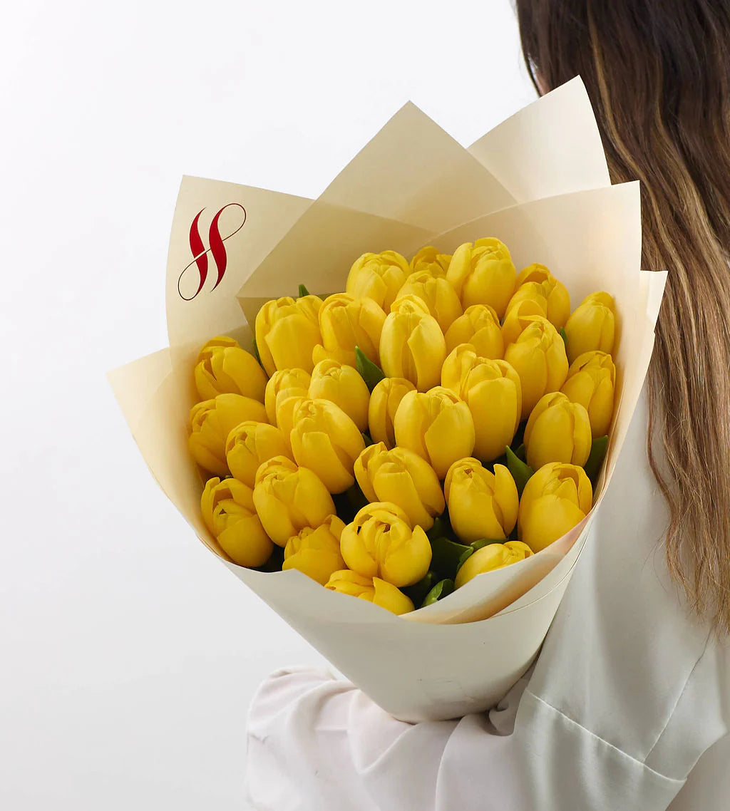 30 Yellow Tulips
