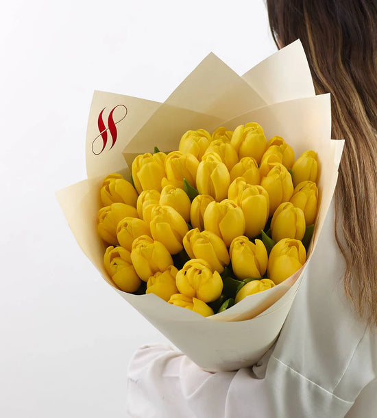 30 Yellow Tulips
