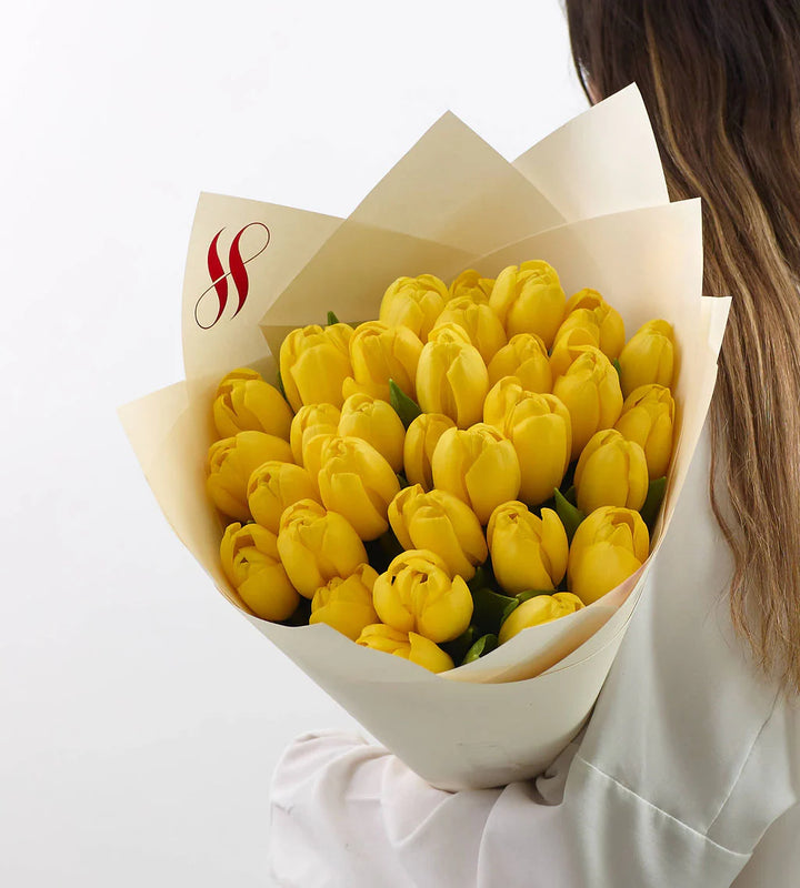 30 Yellow Tulips