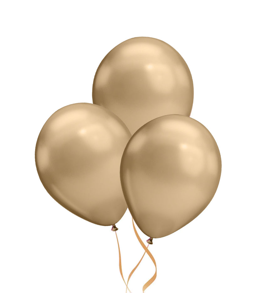 Chrome Gold Foil Balloon Bunch