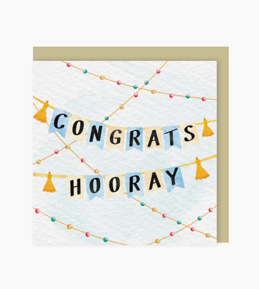 Congratulations Hooray Premium Card