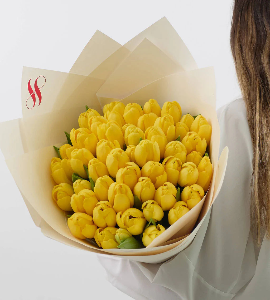 50 Yellow Tulips