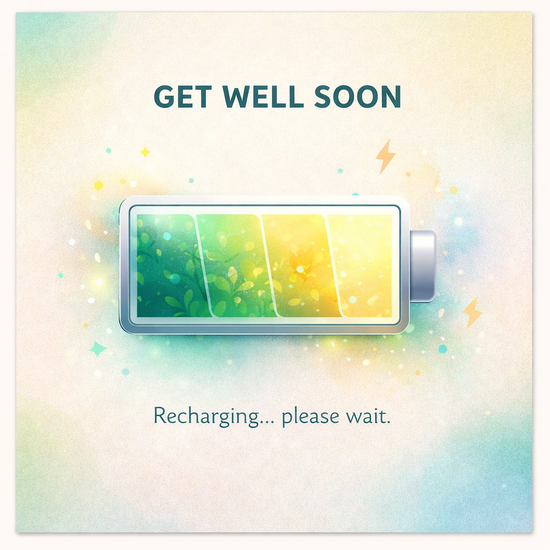 Get Well Soon Recharging Card