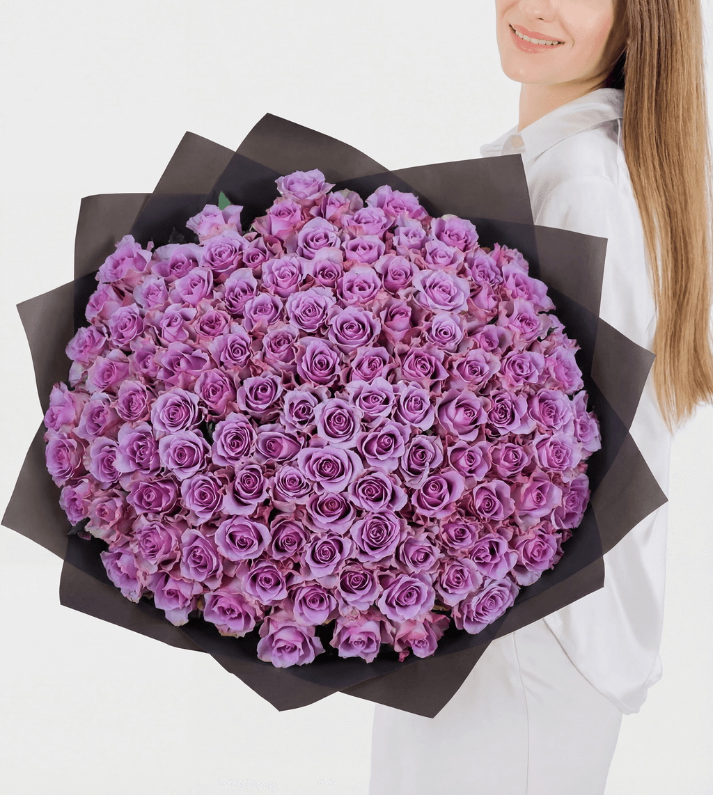 100 Beauty-Full Purple Roses