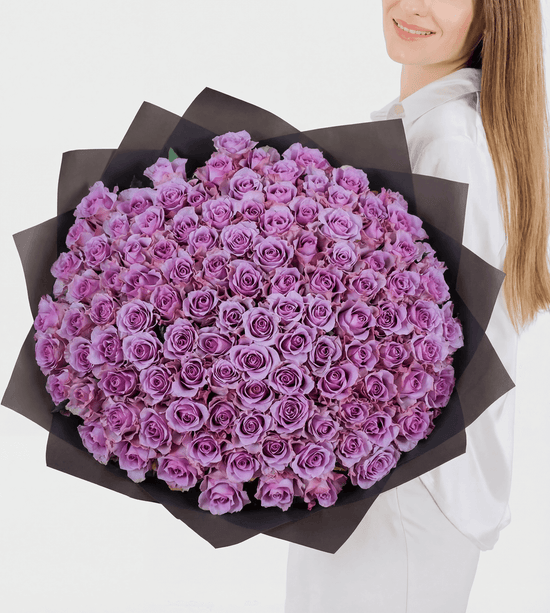 100 Beauty-Full Purple Roses