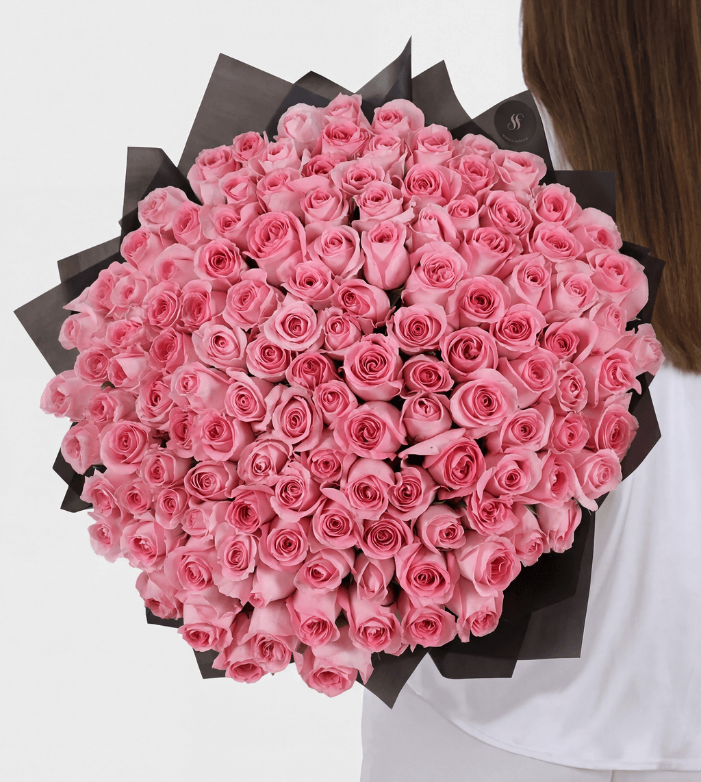 100 Beauty-Full Pink Roses