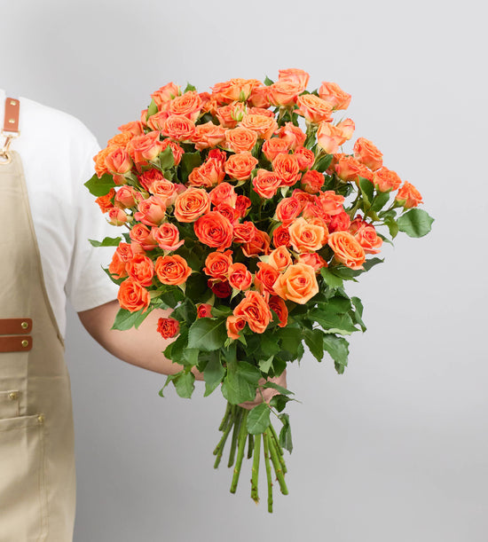 20 Stem Spray Rose Babe Orange