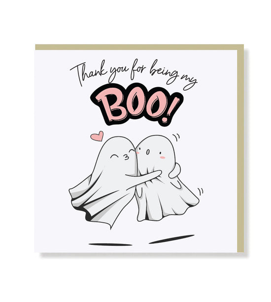 Elegant greeting card with matt finish lettering, blank inside for a personal message, accompanied by a beige envelope.