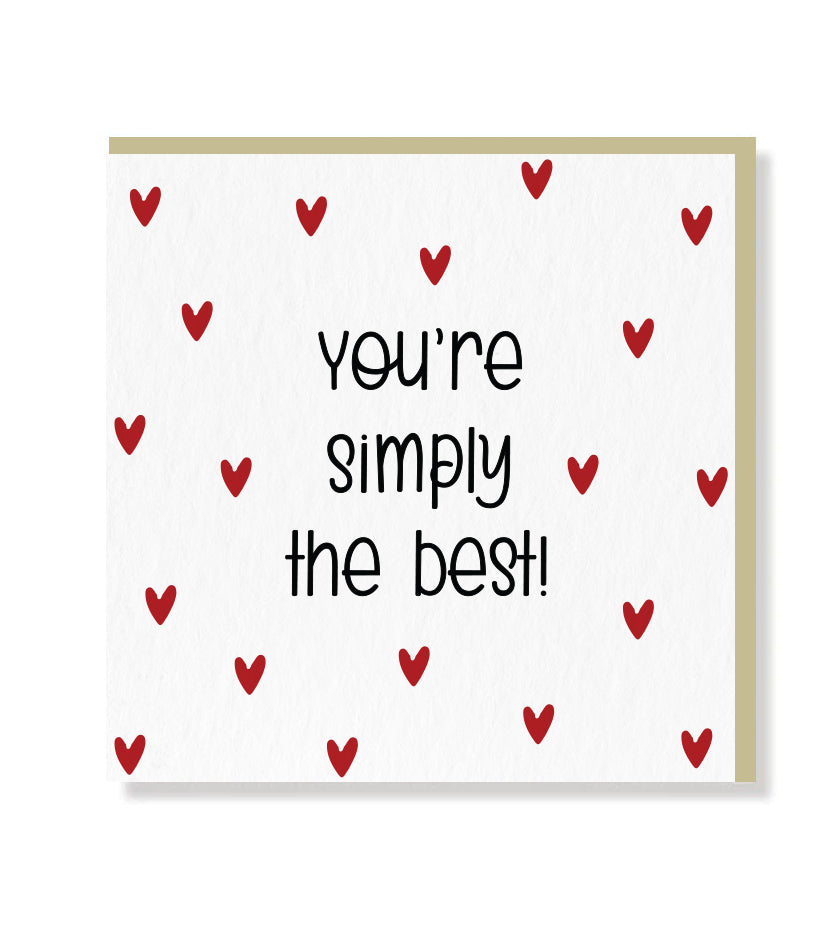 There is a&nbsp;matt finish on the lettering creating a card that really stands out. The inside of the card is blank so you can add a personal message. Includes a beige envelope.