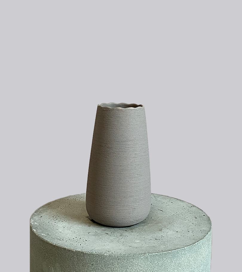 Ceramic Tall Vase Gray