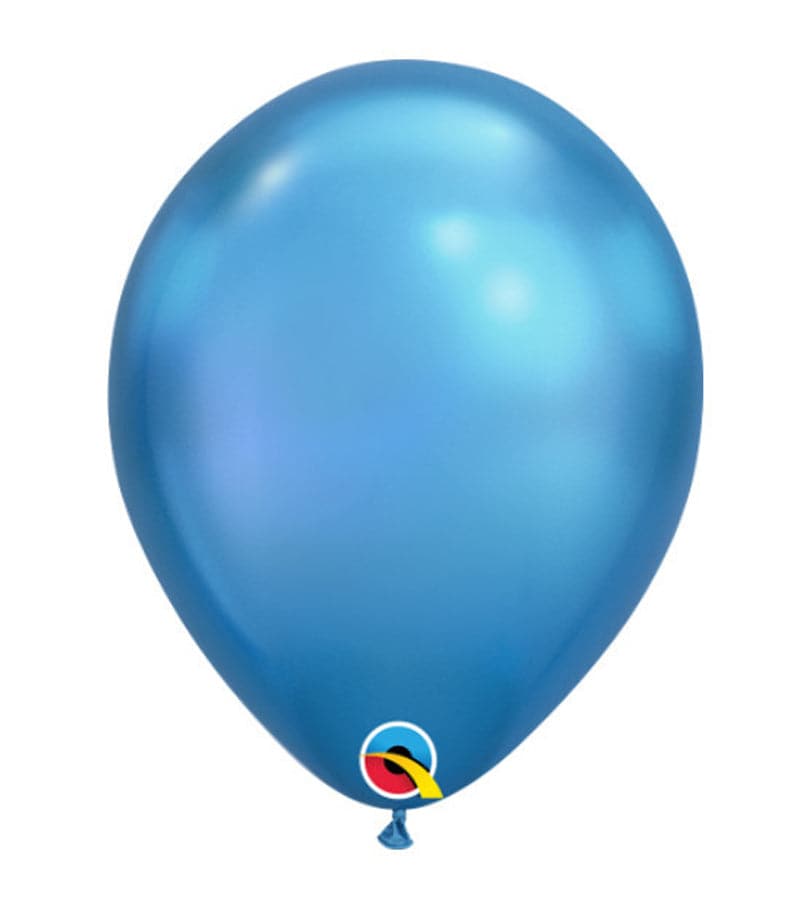 Chrome Blue Rubber Balloon
