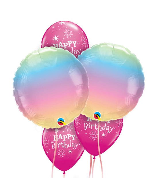 Happy Birthday Pastel Ombre Balloon Package