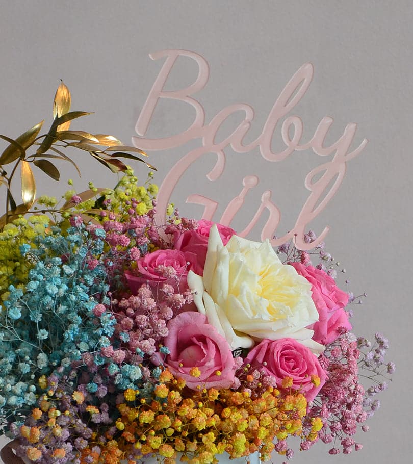 Vivid Youth Box Arrangement - Baby Girl