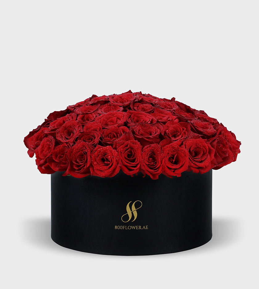 Red Rose Large Round Box